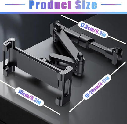 2026 Car Headrest Tablet Holder 2 Pack, (3 in 1 Extension Arm) Tablet Mount for Car Backseat, for Phone iPad Pro Air Mini Galaxy, for Most Tablets/Phones, Fits Larger Tablets - Black