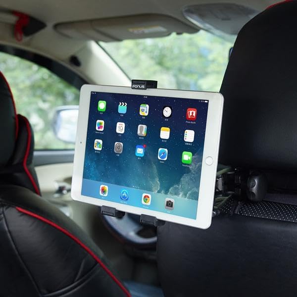 Car Mount Headrest Holder Compatible with Samsung Galaxy Z Fold6, Back Seat Cradle Swivel Dock Entertainment