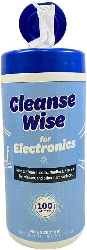 Electronic Cleaning Wipes 100 Ct, White (CL100TAL)