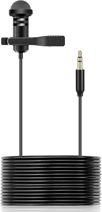 weishan Lavalier Mic Compatible with GoPro HERO11 Black, HERO10，HERO9 Action Cameras, Media Mod, Max - Lapel Microphone 3.5mm, 10ft