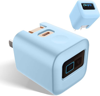 Silicone Case for Anker Nano 45W Type C Charger,Soft Silicone Protective Cover for USB C Charger Block,Shockproof,Fall-Resistant,Blue