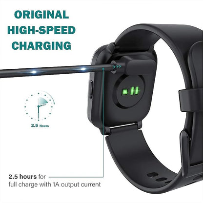 Compatible with COOSPO HW807 Heart Rate Armband Charger, 2 Pin Magnetic USB Replacement Charging Compatible with COOSPO Heart Rate Monitor Armband HW706 / HW807 /HW702 (2 Pack-Black+Black)