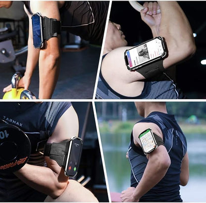 Running Armband 360° rotatable for iPhone 15/14/13/Pro Max/Pro/Mini/12/11/SE/Xs/XR/X/8/7/Plus, Suitable for All 4-6.7 inch Smartphones, Running Hiking and Cycling Mobile Phone Armband