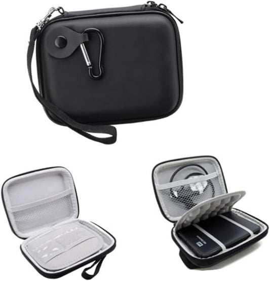 EVA Shockproof Hard Drive Storage Bag for Power Banks Portable Carry Case Travel Charger Holder for External Batteries Black