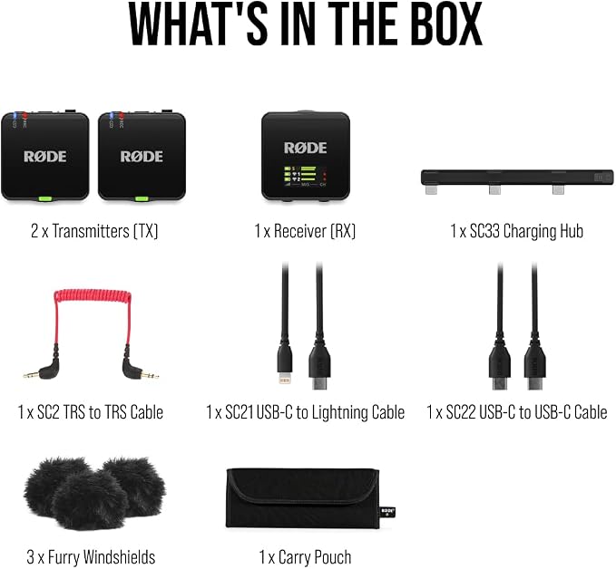 RØDE Wireless GO III (Gen 3) – Compact Wireless Mic – Pristine Audio, 32-bit Float Recording, Automatic Level Control, for Phones, Cameras and Computers (Black)