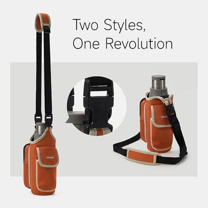 VAKAER Magnetic Gym Bag, Water Bottle Carrier Holder with Phone Pocket & Adjustable Strap,10 Ultra-Strong Magnets Stick to Fitness equipment, Workout Accessories Pouch for Women & Men