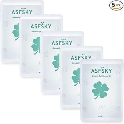 ASFSKY Car Cleaning Gel for Car Detailing Car Cleaning Gel Putty Reusable Keyboard Cleaner Gel Car Putty for Cleaning Dust Universal Cleaning Gel 5 Pack(Green)