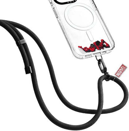 CASETiFY Deadpool Co-Lab Cross Body Strap with Card - Black