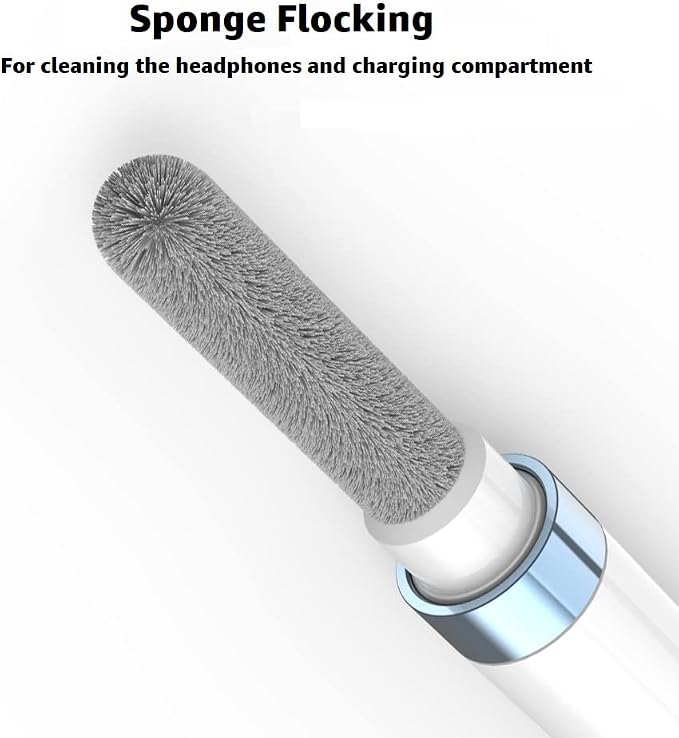 Dual-Brush Earbud Cleaning Pen | 4-in-1 Pro Kit for Precision & Durability, Tool Compatible with Airpods, Galaxy Buds, All Wireless Headsets -Blue