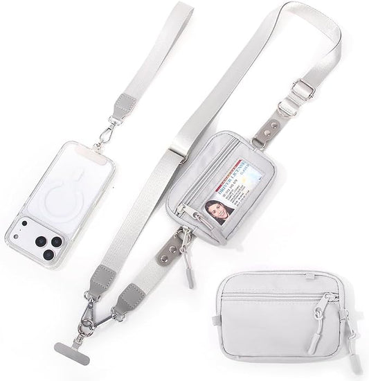 Crossbody Body Phone Holder for Women, New Phone Strap with Zippered Pouch, Adjustable Crossbody Strap