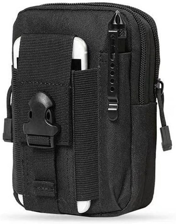 Tactical Phone Pouch, Cell Phone Holster Pouch, Multipurpose EDC Belt Bag, Belt Purse with Cell Phone Holster Holder for Workout Hiking Camping Outdoor Tear