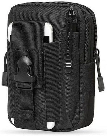 Tactical Phone Pouch, Cell Phone Holster Pouch, Multipurpose EDC Belt Bag, Belt Purse with Cell Phone Holster Holder for Workout Hiking Camping Outdoor Tear