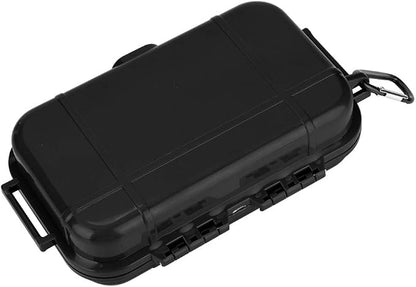 Tiiyee Small Waterproof Boxes of Plastic Case Shockproof Airtight Container Case Portable Airtight Carry Box Black Dry