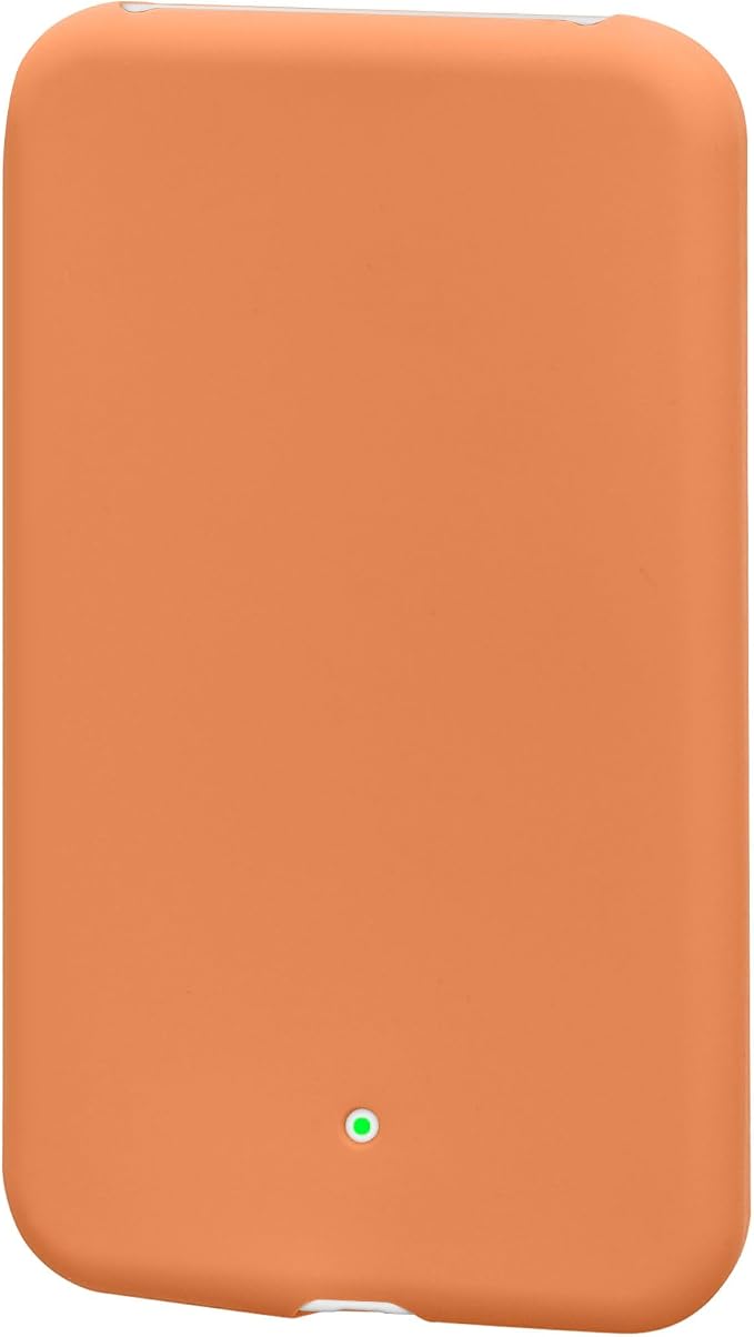 kwmobile Case Compatible with Apple Air MagSafe - Portable Powerbank Cover - External Battery Charger Bag, Shockproof - Orange