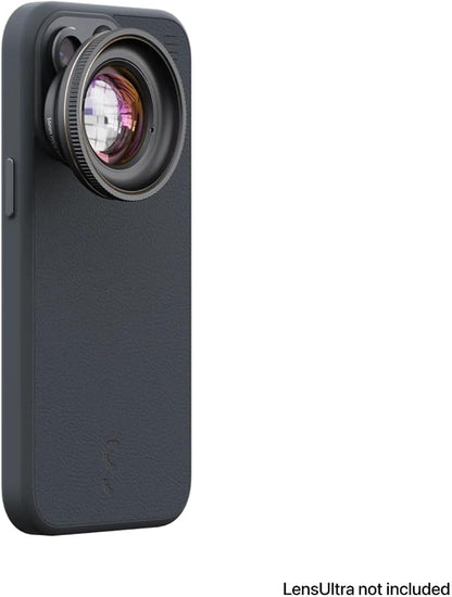 ShiftCam Leather Camera Case Compatible with iPhone 14 | Built-in Lens Mount | Magnetic-Case | Shoot Stunning Photos Instantly (iPhone 14 Series, iPhone 14 Plus) Charcoal