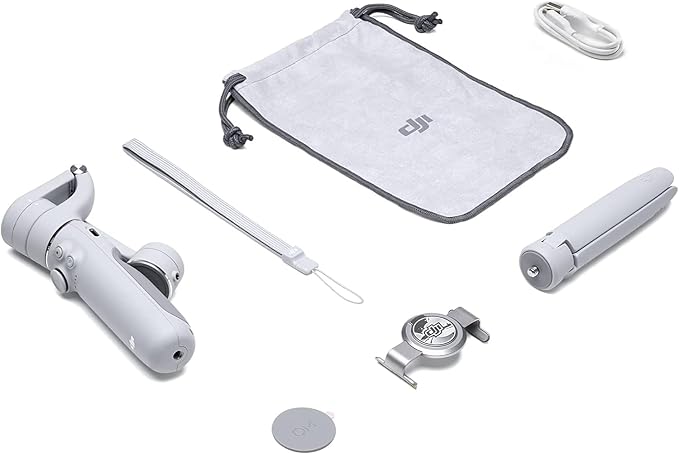 DJI OM 5 Smartphone Gimbal Stabilizer, 3-Axis Phone Gimbal, Built-In Extension Rod, Portable and Foldable, Android and iPhone Gimbal with ShotGuides, Vlogging Stabilizer, YouTube TikTok Video, Gray