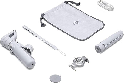 DJI OM 5 Smartphone Gimbal Stabilizer, 3-Axis Phone Gimbal, Built-In Extension Rod, Portable and Foldable, Android and iPhone Gimbal with ShotGuides, Vlogging Stabilizer, YouTube TikTok Video, Gray