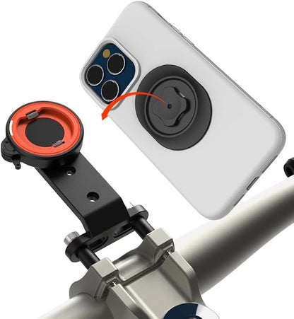 Out-Front Bike Phone Mount – Dual Buckle Quick Release | CNC Aluminum Holder for iPhone & Android | Fits 4.0–6.7” Smartphones | Road/MTB Riding