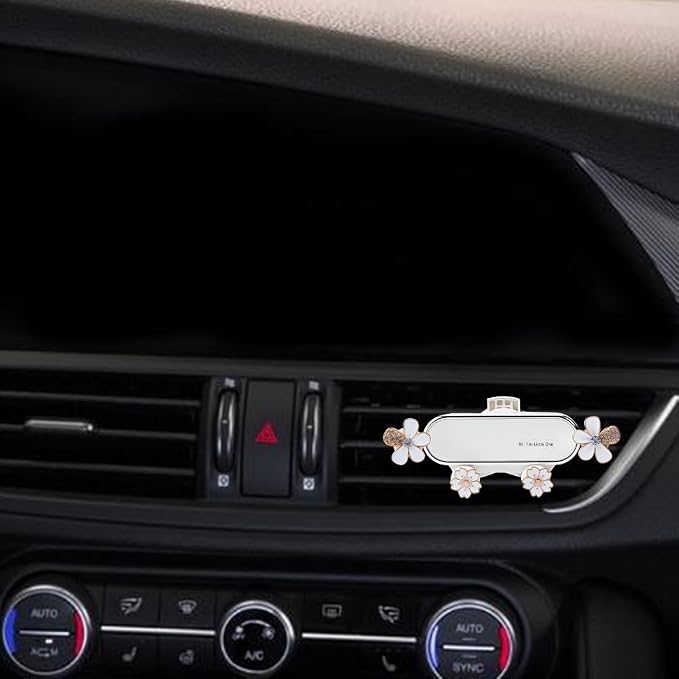 Car Cellphone Holder Adorable Car Phone Holder Cute Phone Holders for Your Cars Elegant Flower Crystal Air Vent Phones Holders Cars Phones Mount with Sturdy Air Vent Clip for Smartphone