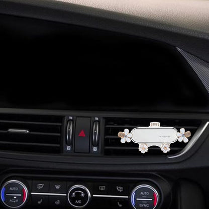 Car Cellphone Holder Adorable Car Phone Holder Cute Phone Holders for Your Cars Elegant Flower Crystal Air Vent Phones Holders Cars Phones Mount with Sturdy Air Vent Clip for Smartphone