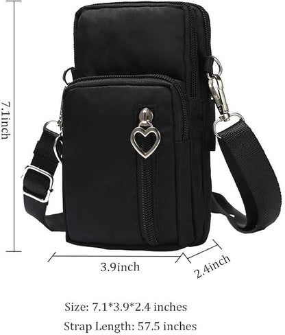 Outdoor Sweat-Proof Running Armbag Cross-Body Shoulder Casual Wallet Purse Crossbody Bag Gym Fitness Cell Phone Key Holder for iPhone 13 Pro/ 12 Pro/Xs Max/Xr, Galaxy Note 10, P30 Pro,Blue
