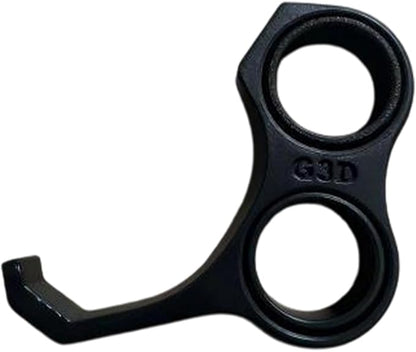 Ergonomic Finger Stand Phone Holder, Finger Phone Holder, Pinky/Ring Finger Grip Strap, Stress-Relieving Toy, Multi-Functional Design, Comfortable Grip, Easy to Carry. (Black)