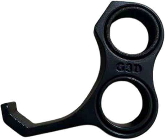 Ergonomic Finger Stand Phone Holder, Finger Phone Holder, Pinky/Ring Finger Grip Strap, Stress-Relieving Toy, Multi-Functional Design, Comfortable Grip, Easy to Carry. (Black)
