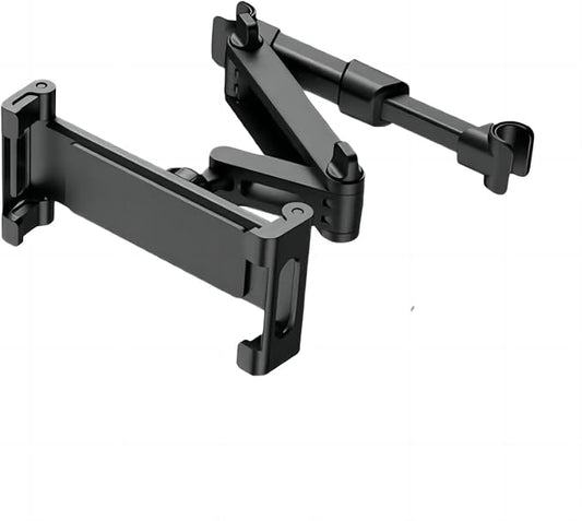 New Upgrade Extendable and Rotatable Seat-Back Tablet & Phone Holder, Universally Compatible with 4.7-12.9 inch Devices - Ideal for Cars, Tablets, Phones, and Game Consoles -B Model (Black)