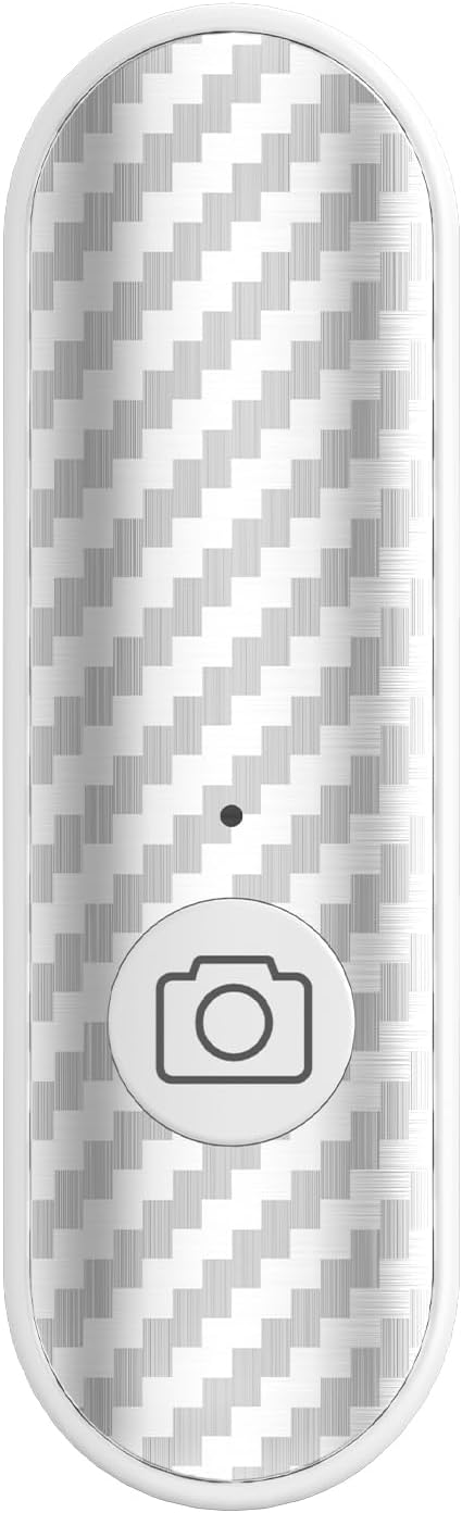 Phone Tripod Chargeable Remote,Wireless Remote,Shutter Compatible with iOS 5.0+ & Android 7.0+ Smartphones（White）