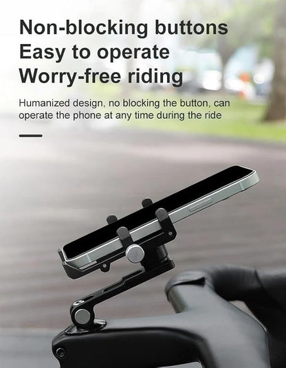 GUB G-95 Bicycle Stem Cellphone Mount Aluminum Alloy Handlebar Mobilephone Support Adjustable Bottom Bracket with Bottom Holder
