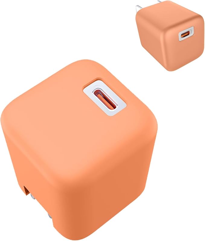 Case for TORRAS IceNano 45W Charger – Soft Silicone Protective Cover for Dynamic Charger,Shockproof Dustproof Charging Block Protector Sleeve[Orange]
