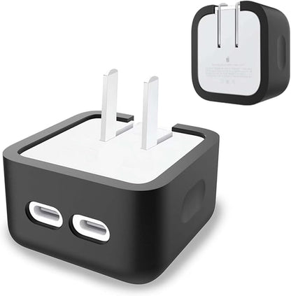 Case for Apple 35W Power Adapter,NOUKAJU Silicone Protective Cover,Drop-Proof,Scratch-Proof,Shock-Proof,Protective Case for Apple 35W Charger(Black)