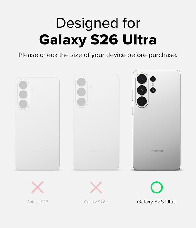 Ringke Camera Lens Frame Glass for Samsung Galaxy S26 Ultra Camera Lens Protector [Individual Lens Covers] Tempered Glass Covers and Aluminum Alloy Frames - 2 Pack
