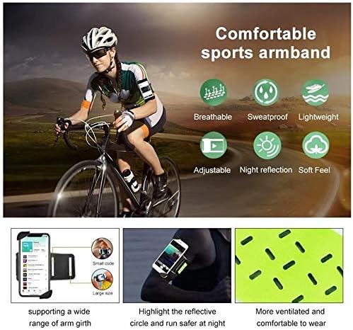 BoxWave Holster Compatible with Fairphone 3+ - FlexSport Armband, Adjustable Armband for Workout and Running - Stark Green