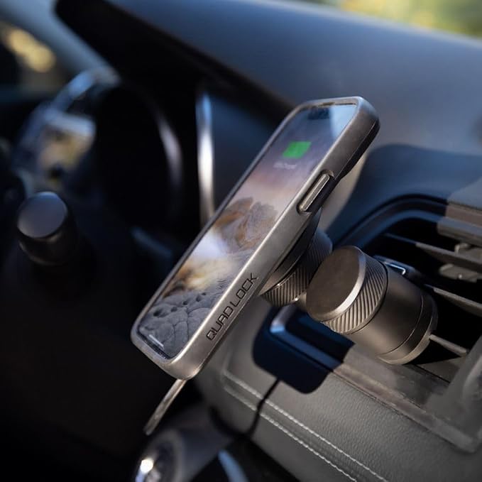 Quad Lock Car Phone Holder Vent Mount for iPhone, Galaxy, Pixel and Universal Adaptors
