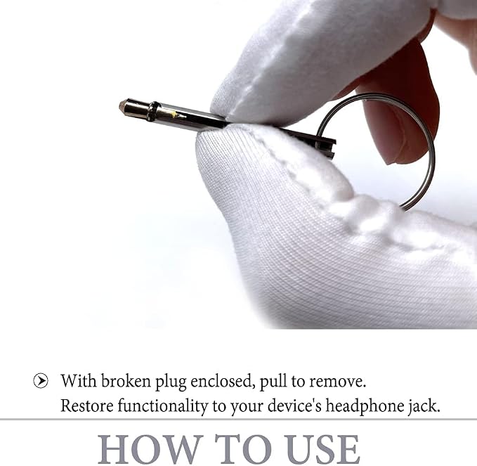 Headphone Plug Extraction Tool- Remove Broken Plug from Head phone Jack of Mobile Devices 8 Pcs