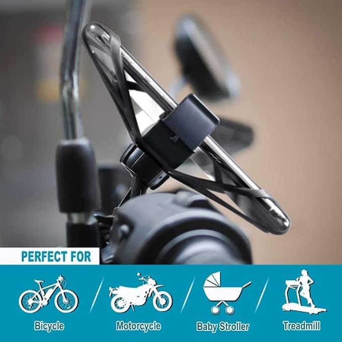 Handlebar Bicycle Mount for Galaxy A03s A13 A14 A23 A53 A54 5G Phones - Silicone Holder Bike Non-Slip Strap Shockproof M9V Compatible with Samsung Galaxy A03s/A13/A14/A23/A53/A54 5G