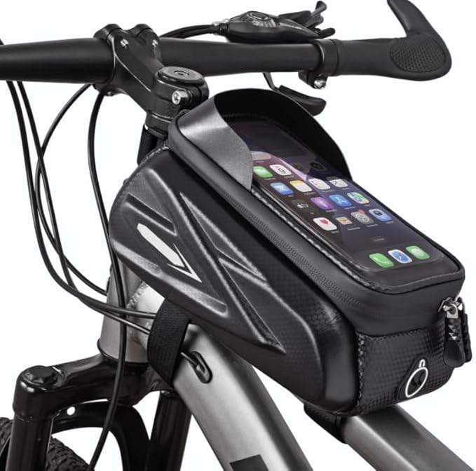 COTOUXKER Bike Frame Bag, Mountain Bike Phone Holder Bag for Road and Mountain Bikes Cycling Storage Bags