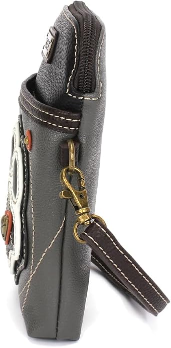 CHALA Dog Collection Cell Phone Crossbody Purse-Women PU Leather/Canvas Multicolor Handbag with Adjustable Strap