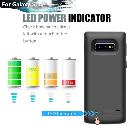 Sitong [Upgraded Battery Case for Samsung Galaxy S10e, 5000mAh Rechargeable Extended Battery Charging Charger Case, Add 1.2X Extra Juice (5.8 inch for Galaxy S10e) Black