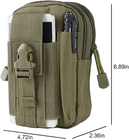 Tactical Phone Pouch, Cell Phone Holster Pouch, Multipurpose EDC Belt Bag, Belt Purse with Cell Phone Holster Holder for Workout Hiking Camping Outdoor Tear