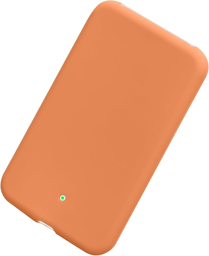 kwmobile Case Compatible with Apple Air MagSafe - Portable Powerbank Cover - External Battery Charger Bag, Shockproof - Orange