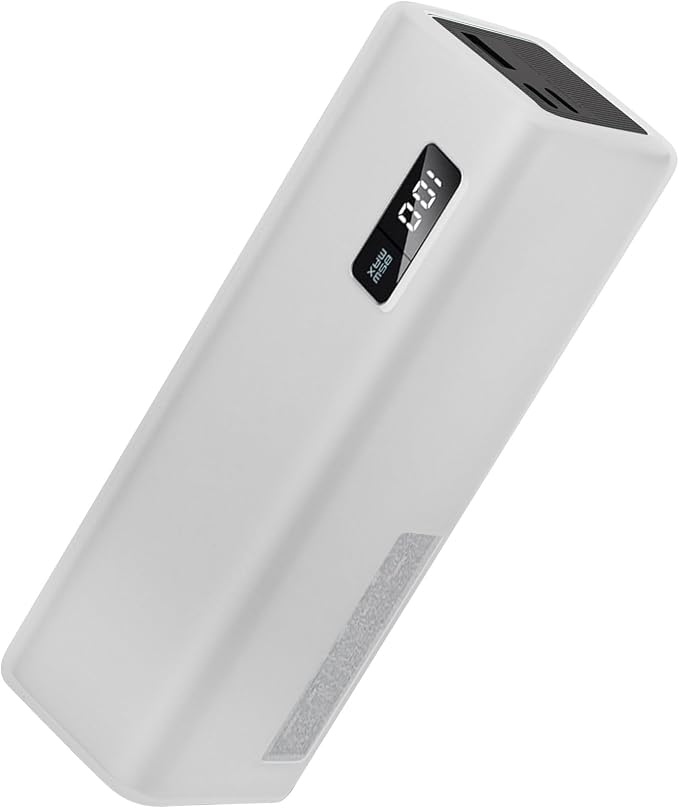kwmobile Case Compatible with CUKTECH Power Bank 20000mAh (PB200) - Portable Powerbank Cover - External Battery Charger Bag, Shockproof - Transparent