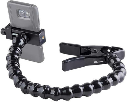 MOGO ModularHose Assistive Technology Phone Holder with Heavy-Duty Spring Clamp (Opens to 2"), 18 Inch Arm
