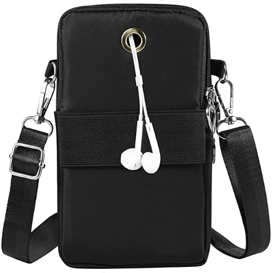 Crossover Body Bag Armband for Moto E, One 5G, G100, G Fast Power Stylus Play/Samsung Galaxy S22 Plus S21+ S20+ / OnePlus Nord N10 / LG Wing K51 V60 Small Cute Cell Phone Purse Wallet Pouch (Black)
