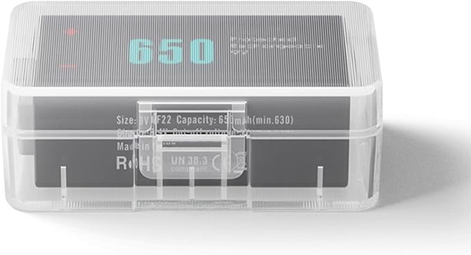 Heyiarbeit Battery Organizer Box PP Battery Storage Case Battery Holder Storage for 9V Carrying Battery Transparent 5Pcs