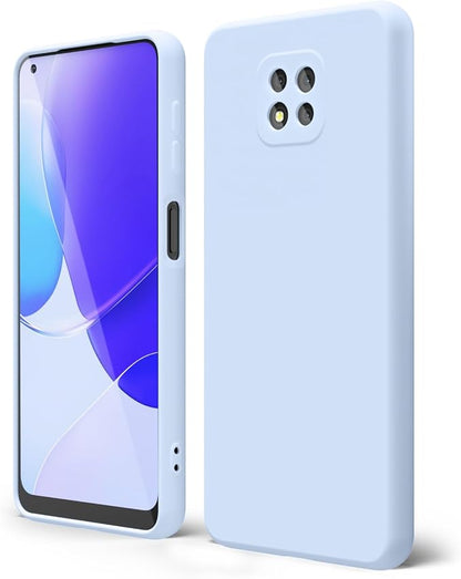 oakxco for Motorola Moto G Power 2021 Phone Case Liquid Silicone, Thin Slim Soft Rubber Gel TPU Plain Simple Cover for Women Girl Cute, Matte Solid Color, Light Blue