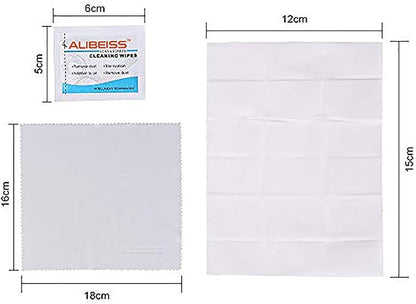 Pre-Moistened Lens Wipes ALIBEISS Screen Wipes for Glasses, Camera,Tablets, Smartphone, Screens and Other Delicate Surfaces,Pack of 100