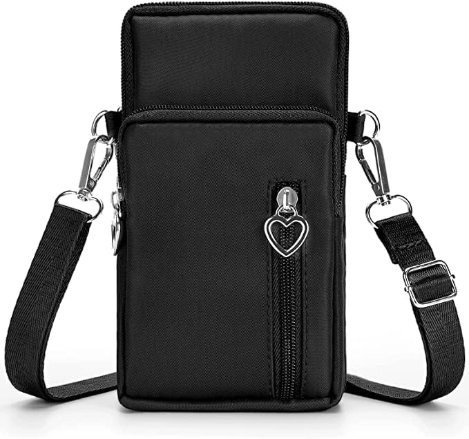 Women Crossbody Cell Phone Purse Wristband Sport Armband Wallet Bag Zipper Nylon Handbags