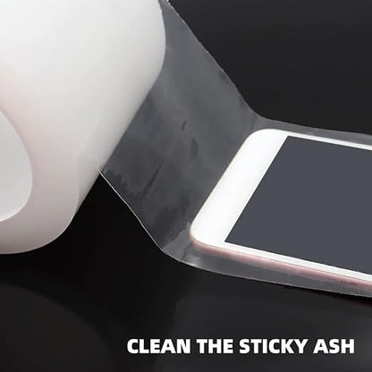 Screen Tape Phone Screen Dust Tape Thickened Adhesive for Scratch Removal Dirt Adhesion Compatible with Phones Tablets Cameras Versatile, 1Roll